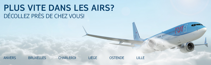TUI fly au départ de Lille Bruxelles Ostende Charleroi Liège Anvers Dusseldorf Amsterdam ... Voyages et Vols seuls en Avion c est aussi avec ZEN TRABEL et le service d une agence de voyages à Mouscron en Belgique ... La garantie d une agence de voyages et du bon suivi des dossiers
